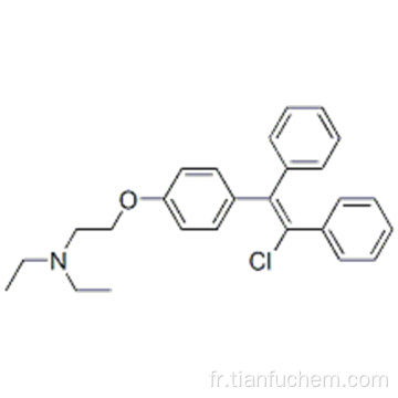 Ethanamine, 2- [4- (2-chloro-1,2-diphényléthényl) phénoxy] -N, N-diéthyle CAS 911-45-5